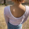 【Ladies】Le minor | ルミノア　Mademoiselle U-Neck - WHITE/ROSE PINK [20GF1640WRP] - 画像 (2)