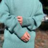 La Paz | ラ パス　Simple Jacquared Crew Sweater - SMOKEY AQUA - 画像 (3)