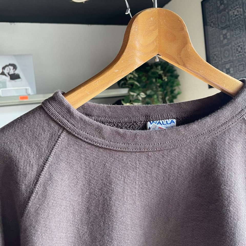 【Unisex】WALLA WALLA SPORT | ワラワラスポーツ 13oz Crew Sweat Shirt - DARK BROWN - 画像 (8)