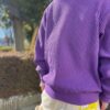 【Unisex】JEMORGAN | ジェーイーモーガン　Big Waffle Crew Neck - PURPLE - 画像 (6)