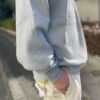 【Unisex】JEMORGAN | ジェーイーモーガン　Big Waffle Crew Neck - 杢GREY - 画像 (6)