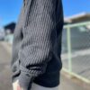 【Unisex】JEMORGAN | ジェーイーモーガン　Big Waffle Crew Neck - CHARCOAL - 画像 (6)