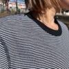 【Ladies】Healthknit | ヘルスニット　Basic Waffle Crewneck S/S Tee BASIC WAFFLE CREWNECK S/S - BLACK×OFF BORDER [602S] - 画像 (4)