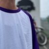 【Unisex】WALLA WALLA SPORT | ワラワラスポーツ　3/4 Baseball Tee 2 Tone - WHITE / PURPLE - 画像 (10)