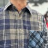 【Unisex】Rebuild by Needles | リビルドバイニードルズ　Flannel Shirt 7Cut Wide Sht - A - 画像 (3)