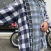 【Unisex】Rebuild by Needles | リビルドバイニードルズ　Flannel Shirt 7Cut Wide Sht - C - 画像 (4)