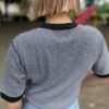 【Ladies】Healthknit | ヘルスニット　Basic Waffle Henlyneck S/S Tee - BLACK×OFF BORDER [601S_BORDER] - 画像 (5)