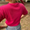 【Ladies】Healthknit | ヘルスニット　Basic Waffle Crewneck S/S Tee - MAGENTA [602S_SOLID] - 画像 (5)