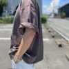 【Men's】THE HOMMARGE EFFORT | ザ・オマージュ　Mockneck Dropshoulder Tee - BROWN - 画像 (5)