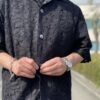 【Unisex】NEEDLES | ニードルズ　Cabana Shirt [C/Pe/R Lace Cloth / FLOWER] - BLACK [MR252] - 画像 (5)