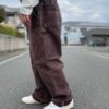 【Unisex】MADE by sunny side up. | メイド バイ サニーサイドアップ　Re Tarpered Duck Pants - BROWN / SIZE 4 [SR-193-005] - 画像 (5)
