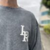 【Unisex】SCREEN STARS | スクリーンスターズ　Felt print Crew Neck Sweat - CHARCOAL - 画像 (4)
