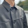 【Men's】*A VONTADE | アボンタージ　Leather Car Coat - BLACK [VTD-0106-24AW] - 画像 (5)
