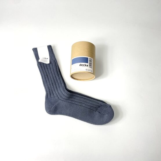 【Unisex】decka Quality Socks | デカ クオリティーソックス　Cased Heavyweight Plain Socks - STONE