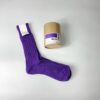 【Unisex】decka Quality Socks | デカ クオリティーソックス　Cased Heavyweight Plain Socks - PURPLE - 画像 (2)