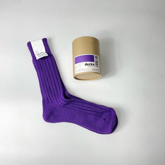 【Unisex】decka Quality Socks | デカ クオリティーソックス　Cased Heavyweight Plain Socks - PURPLE