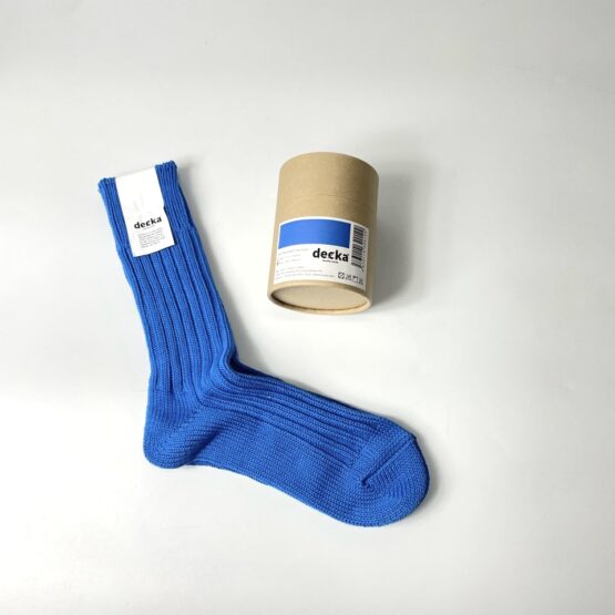 【Unisex】decka Quality Socks | デカ クオリティーソックス　Cased Heavyweight Plain Socks - BLUE