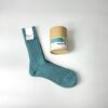 【Unisex】decka Quality Socks | デカ クオリティーソックス　Cased Heavyweight Plain Socks - CADETBLUE - 画像 (2)