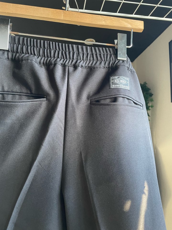【Men's】BIG MIKE | ビッグマイク Pin Tuck Tropical Easy Pants - BLACK - 画像 (15)