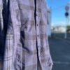 【Unisex】Rebuild by Needles | リビルドバイニードルズ　Flannel Shirt  7Cut Wide Sht / Over Dye - PURPLE Ⅰ - 画像 (4)