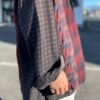 【Unisex】Rebuild by Needles | リビルドバイニードルズ　Flannel Shirt  7Cut Wide Sht / Over Dye - BROWN Ⅱ - 画像 (6)