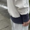 【Men's】*A VONTADE | アボンタージ　Reverse Crew Sweat L/S - OATMEAL / FADE NAVY [VTD-0560-CS] - 画像 (6)