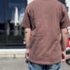 【Unisex】free rage | フリーレイジ　Rycycle Cotton Tee Solid - BROWN - 画像 (7)
