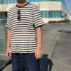 【Unisex】armi | アーミィ　peacetree別注『残布』Zan;p T Border - WHITE BORDER - 画像 (3)