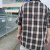 【Men's】BIG MIKE | ビッグマイク　Rayon Mix Ombre Check S/S Shirts - GRAY × PINK - 画像 (6)