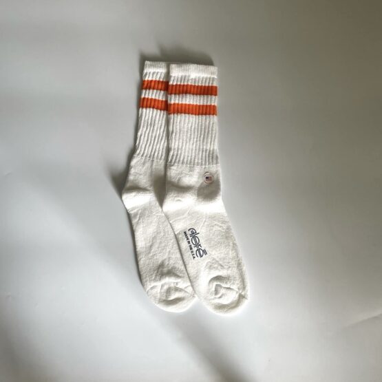【Unisex】Alore | アローレ　Line Socks - ORANGE
