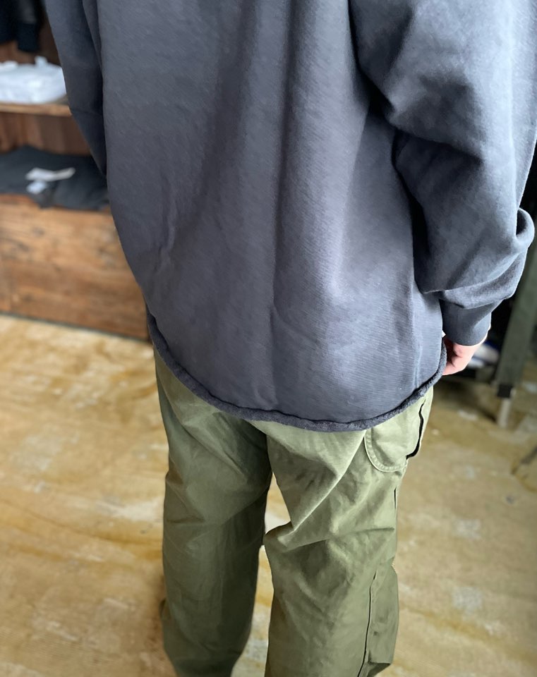 【Unisex】WALLA WALLA SPORT | ワラワラスポーツ 13oz Crew Sweat Shirt - USED BLACK - 画像 (7)