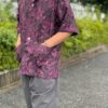 【Unisex】NEEDLES | ニードルズ　Cabana Shirt 《Flower Cut Jq.》ｰ CHARCOAL [PU224] - 画像 (6)
