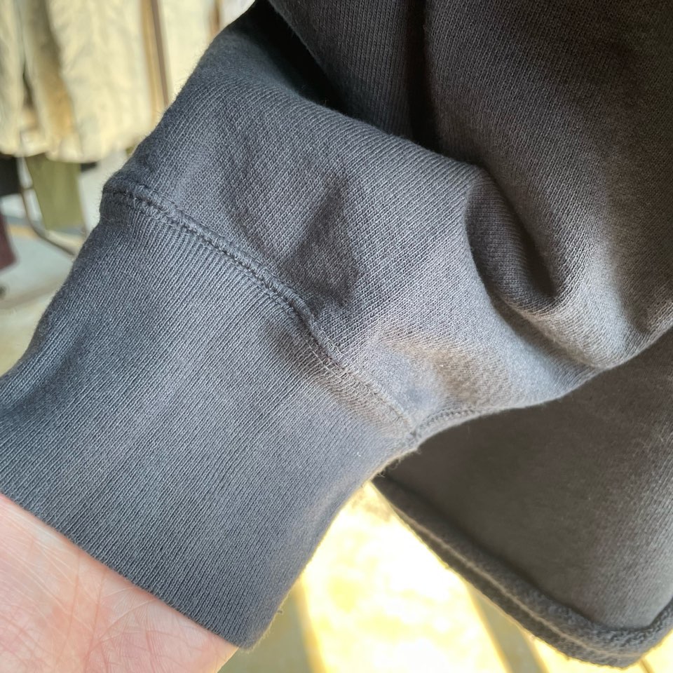 【Unisex】WALLA WALLA SPORT | ワラワラスポーツ 13oz Crew Sweat Shirt - USED BLACK - 画像 (10)