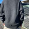 【Unisex】JEMORGAN | ジェーイーモーガン　Big Waffle Crew Neck - CHARCOAL - 画像 (7)
