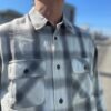 【Men's】BIG MIKE | ビッグマイク　Light Flannel Shirts - WHITE × OLIVE [Ombre Check Shirts] - 画像 (4)