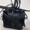 【Unisex】BAICYCLON by bagjack | バイシクロン バイ バッグジャック　Tape Fringe Drawstring Bag - BLACK [BCL-65] - 画像 (5)