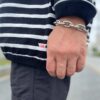 【Men's】melple | メイプル　The American Ringer Border L/S - BLACK / WHITE - 画像 (5)