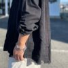 【Unisex】Rebuild by Needles | リビルドバイニードルズ　Flannel Shirt  7Cut Wide Sht / Over Dye - BLACK Ⅰ - 画像 (7)