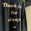 【Unisex】melple | メイプル　melple×SALVAGE PUBLIC Thank you Longsleeve - BLACK - 画像 (7)