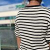 【Unisex】armi | アーミィ　peacetree別注『残布』Zan;p T Border - WHITE BORDER - 画像 (7)