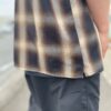【Men's】BIG MIKE | ビッグマイク　Rayon Mix Ombre Check S/S Shirts - BLACK × BROWN - 画像 (6)