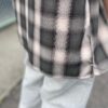 【Men's】BIG MIKE | ビッグマイク　Rayon Mix Ombre Check S/S Shirts - GRAY × PINK - 画像 (5)