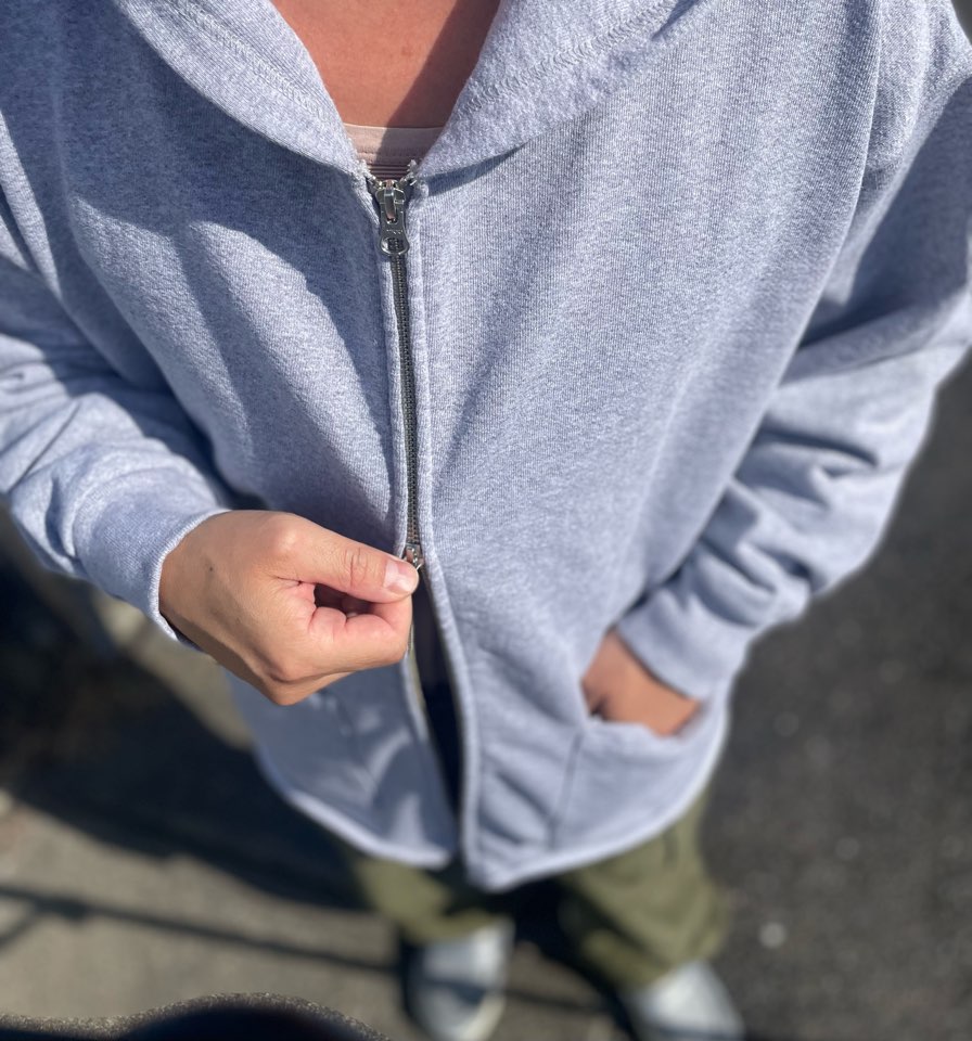 【Unisex】WALLA WALLA SPORT | ワラワラスポーツ 13oz Full Zip Hoodie - HEATHER GREY - 画像 (6)