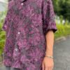 【Unisex】NEEDLES | ニードルズ　Cabana Shirt 《Flower Cut Jq.》ｰ CHARCOAL [PU224] - 画像 (2)