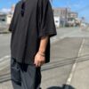 【Men's】7.5oz Drop Shoulder Big Tee - BLACK - 画像 (2)