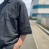 【Men's】BURLAP OUTFITTER | バーラップアウトフィッター　Half Sleeve B.B Stripe Polo - BLACK/GREY - 画像 (3)