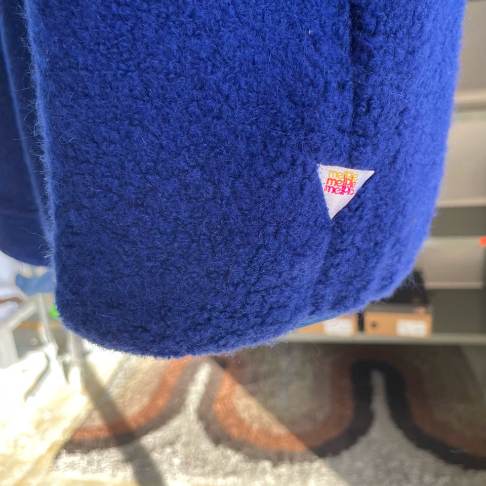 【Men's】melple | メイプル Wool Pile Zip Stand - LA BLUE - 画像 (12)