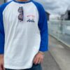 【Men's】free rage | フリーレイジ　Baseball Tee  "NICE TO MEET LA" - WHITE×BLUE - 画像 (3)