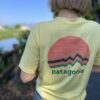 【Ladies】patagonia | パタゴニア　Kid's Cap Silkweigt T-Shirt - RIDGE RISE MOONLIGHT : MILLED YELLOW [62380] - 画像 (2)