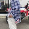 【Unisex】Rebuild by Needles | リビルドバイニードルズ　Flannel Shirt 7Cut Wide Sht - B - 画像 (5)